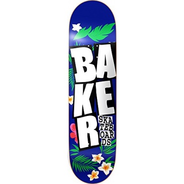 Baker Skateboard Deck, White Floral 8,125 Blue/White Bild 1