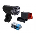 Bchel Fahrrad Lampenset Vorder und Rcklicht Schwarz Bild 1
