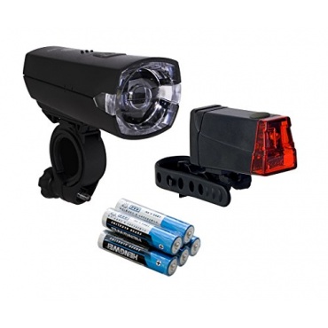 Bchel Fahrrad Lampenset Vorder und Rcklicht Schwarz Bild 1