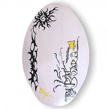 Skimboard von BUGZ Wood 76 cm / 30 Inch Tribal White Bild 1