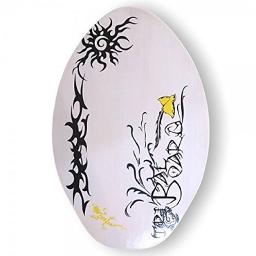 Skimboard von BUGZ Wood 76 cm / 30 Inch Tribal White Bild 1