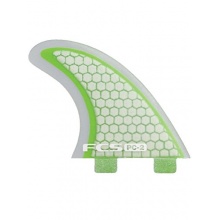 FCS Surfboard Finne PC-2 Green/Clear Tri Fin Set Bild 1