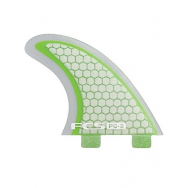 FCS Surfboard Finne PC-2 Green/Clear Tri Fin Set Bild 1