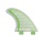 FCS Surfboard Finne PC-2 Green/Clear Tri Fin Set Bild 1