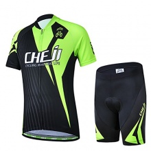 M&A Kinder Radtrikot Set kurzarm mit Radhose Schwarz Bild 1