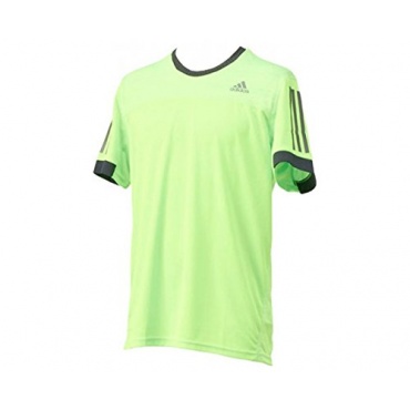 adidas Herren Laufshirt kurzarm solar Grn Grau Bild 1
