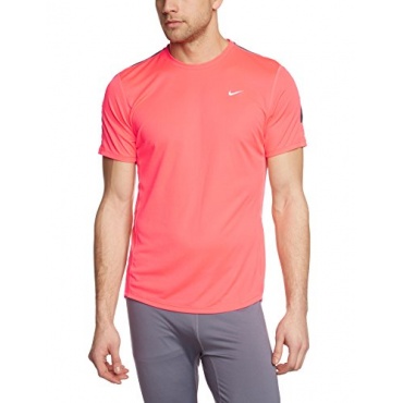 Nike Herren Laufshirt kurzarm Punch Grau Silber  Bild 1