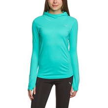 PUMA Damen Laufshirt langarm PR Cross Hooded Pool Grn Bild 1
