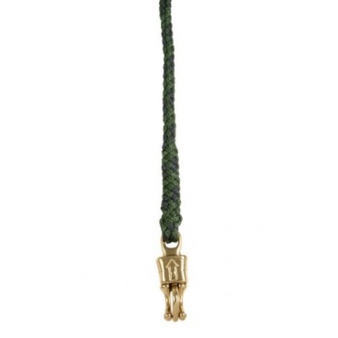 Pfiff Fhrstrick mit goldfarbenem Haken blau grn Bild 1
