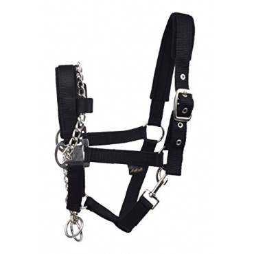 Scan Horse Kontroll-Halfter mit Kette schwarz Vollblut Bild 1