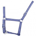 HKM Nylon-Halfter Karabiner dunkelblau babyblau WB Bild 1