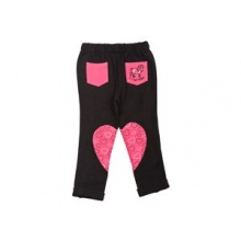 HyPerformance Kinder Reithose mit Herzen Schwarz Pink Bild 1