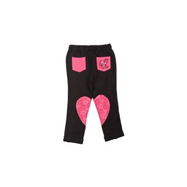 HyPerformance Kinder Reithose mit Herzen Schwarz Pink Bild 1
