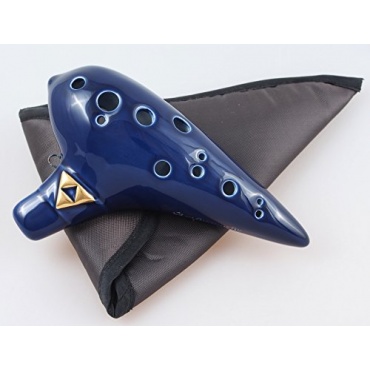 Ocarina 12 Loch Blue Sweet Potato aus Keramik Bild 1