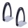 Stbben Steigbgel Maxi Grip schwarz silber  12cm Bild 2