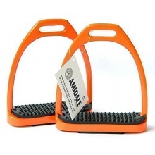 Amidale Steigbgel Orange mit Trittflchen 12cm Bild 1