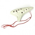 12 Lcher Alto C Keramik Okarina Flte mit Muster Bild 1