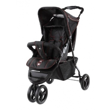 knorr-baby 3-Rad abayb Jogger Sporty S schwarz rot Bild 1