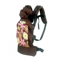 Tofern Baumwolle Babyrckentrage Braun Blumen Bild 1