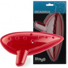 Stagg OCAPL RD Plastic Okarina  rot Bild 1