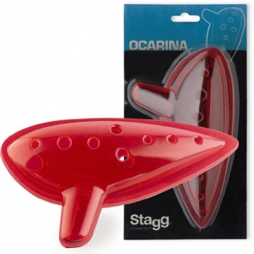 Stagg OCAPL RD Plastic Okarina  rot Bild 1