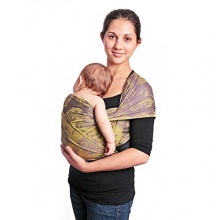 Hoppediz Babytragetuch Jacquard Chicago lemon Bild 1