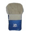 Womar Fusack fr Kinderwagen Lammwolle Blau Bild 1