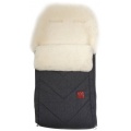 Kaiser Fusack fr Kinderwagen Lammfell wei jeans Bild 1