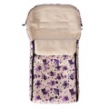 Baby-Joy Fusack fr Kinderwagen Lammfell Lila Creme Bild 1