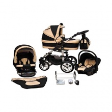 Zagma Kombikinderwagen Premium 3in1 schwarz beige Bild 1