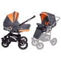 Zekiwa Kombikinderwagen Prestige Butterfly Grau Orange Bild 1