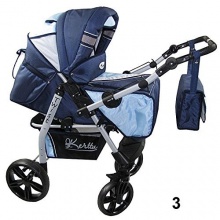 Witpol Kombikinderwagen TWIST 3 dunkelblau hellblau Bild 1
