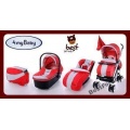 4myBaby Trio Kombikinderwagen Set 3 in 1 Rot Bild 1