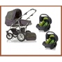 Mikado Zwillingskinderwagen Komlettset Anthrazit Grn Bild 1