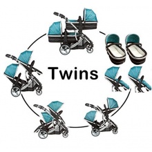 Kidz Kargo Zwillingskinderwagen Trkis Duellette Bild 1