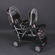 BambinoWorld Zwillingskinderwagen braun Bild 1