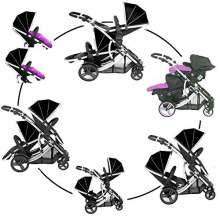 Kidz Kargo Zwillingskinderwagen schwarz  Bild 1