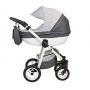 Magic Mubndo Luxus Kinderwagen Moretti grau blumen Bild 1