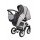 Magic Mubndo Luxus Kinderwagen Moretti grau blumen Bild 3