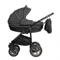 Magico Mundo 3in1 Alu Luxus Kinderwagen schwarz punkte Bild 1