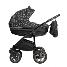 Magico Mundo 3in1 Alu Luxus Kinderwagen schwarz punkte Bild 1