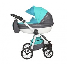 Magico Mundo Luxus Kinderwagen Moretti grau trkis Bild 1
