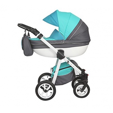 Magico Mundo Luxus Kinderwagen Moretti grau trkis Bild 1