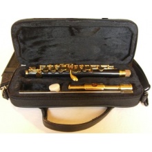 SYMPHONIE WESTERWALD Piccoloflte echt vergoldet Bild 1