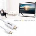 allreli DisplayPort Kabel auf HDMI Kabel 4K wei Bild 1