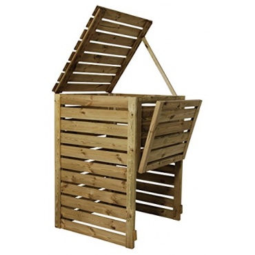 Komposter DeLux aus Holz 80 x 80 x 120 cm Bild 1