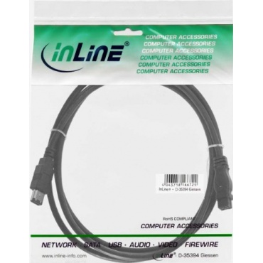 InLine FireWire Kabel 6pol/9pol Stecker Stecker 1m Bild 1