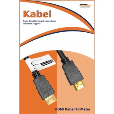 mumbi HDMI Kabel vergoldet doppelte Abschirmung 10m Bild 1