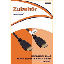 mumbi HDMI Kabel Full HD vergoldete Kontakte 7,50m Bild 1