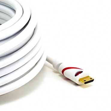 CSL Mini HDMI Kabel Full HD UHD 3D 4K weiß rot 10m Bild 1